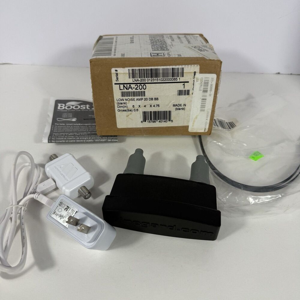 Winegard LNA-200 Boost XT HDTV Preamplifier TV Antenna Amplifier Signal HD VHF